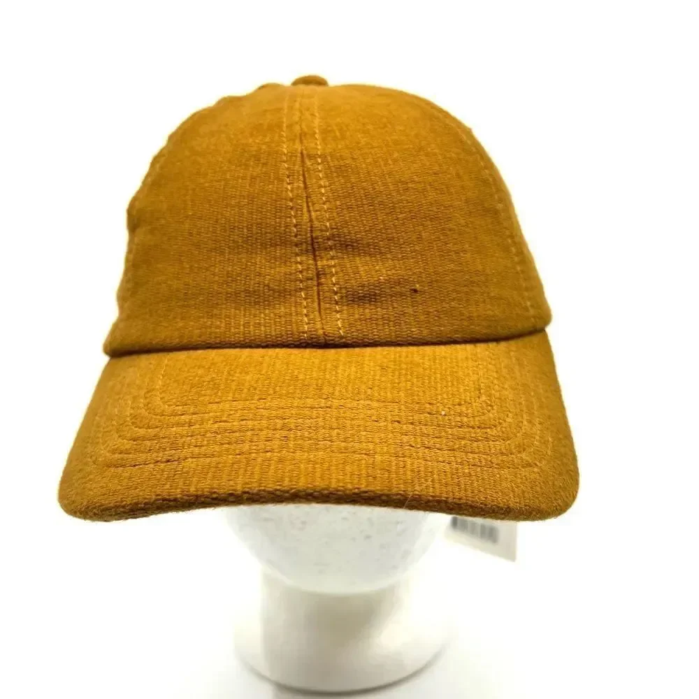 NWT Stiksen Unisex 105 Mustard Unconstructed Canvas Baseball Hat Size Medium